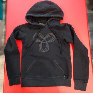 TNA hoodie black embroidered logo kangaroo pocket women's size XXS